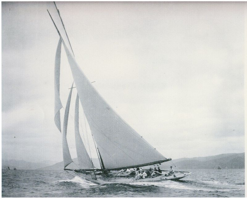 97. ID BF38_001_027_001 PENITENT 52 ft L.R. Designed by A E Payne. Built by Summers & Payne Southampton 1896. Owner W P Burton Esq.
Cat1 Yachts and yachting-->Sail-->Larger