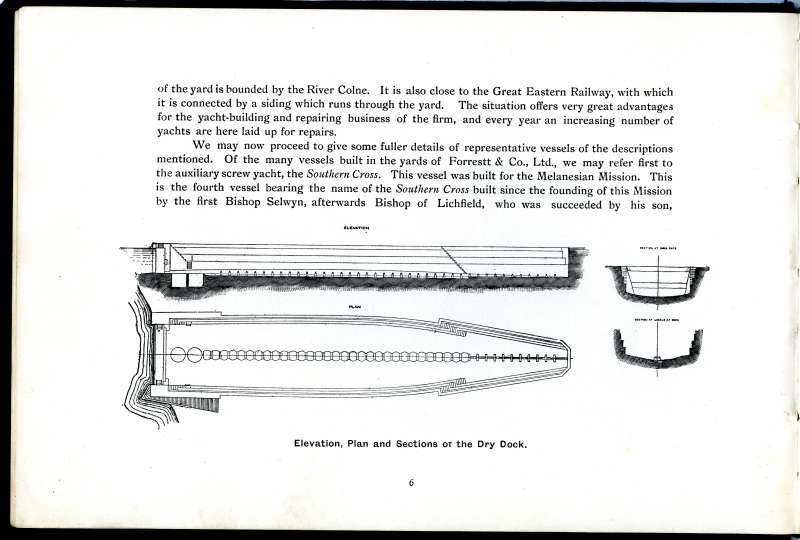  Plan of dry dock, Forrestt & Co., Ltd. Catalogue 1905 Page 6. 
Cat1 [Not Set] Cat2 Places-->Wivenhoe-->Shipyards
