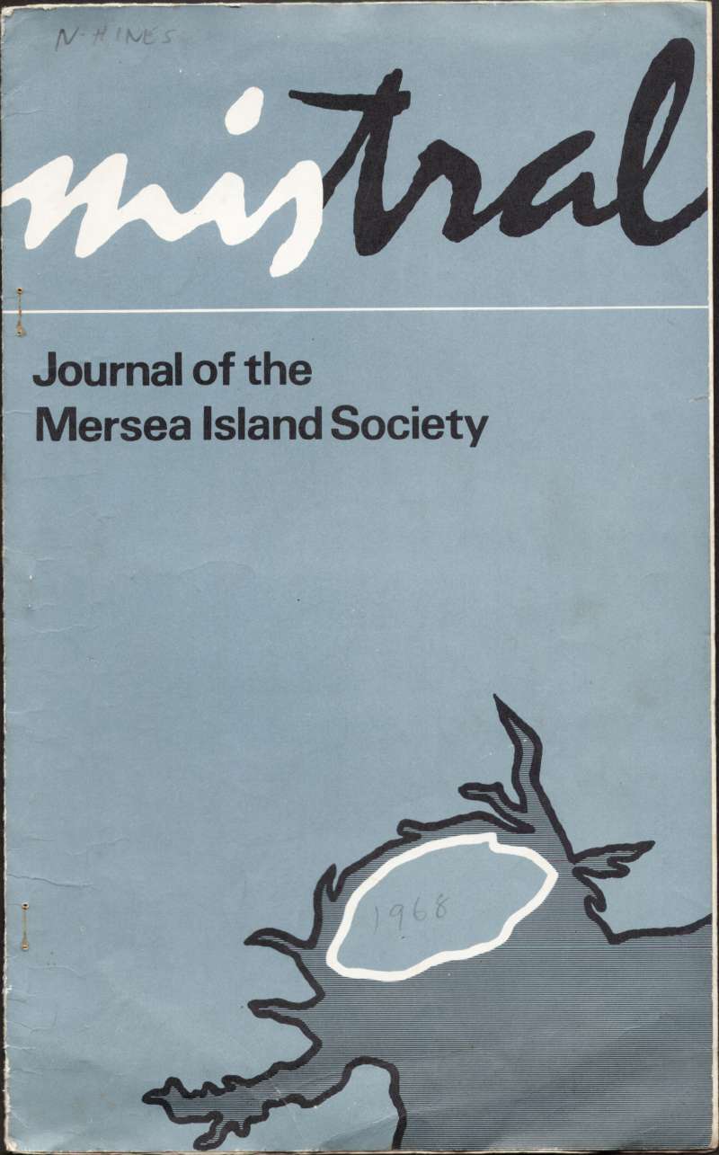  Mistral. Journal of the Mersea Island Society. Winter 1968 / 1969. Cover. 
Cat1 Books-->Mistral