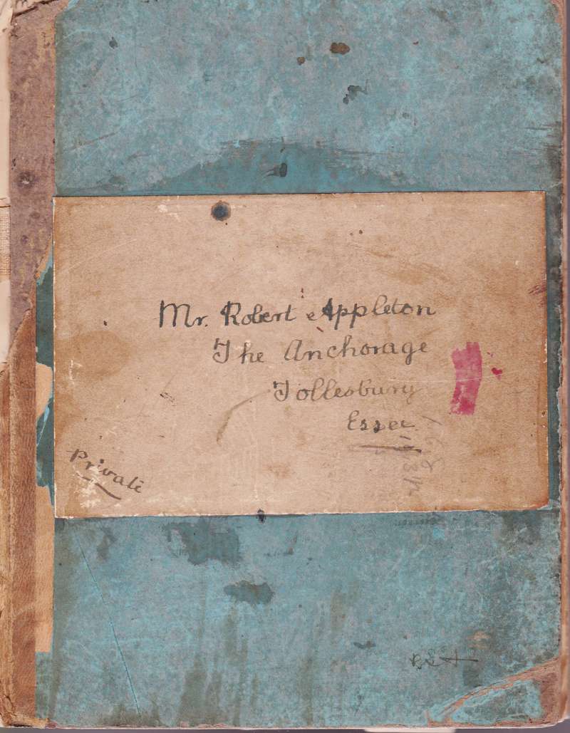  Robert Appleton Account book.

The Anchorage, Tollesbury, Essex 
Cat1 Tollesbury-->Oysters Cat2 Oysters-->Documents and Papers