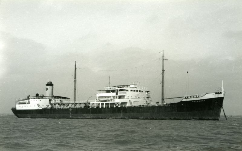 Shell tanker GALEOMMA laid up in River Blackwater. Date: c1961.