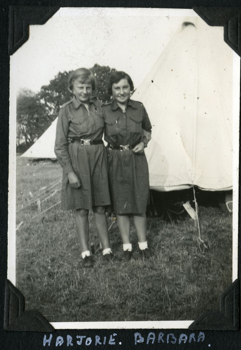  Girl Guides - Camp 1934. Marjorie, Barbara. 
Cat1 Girl Guides