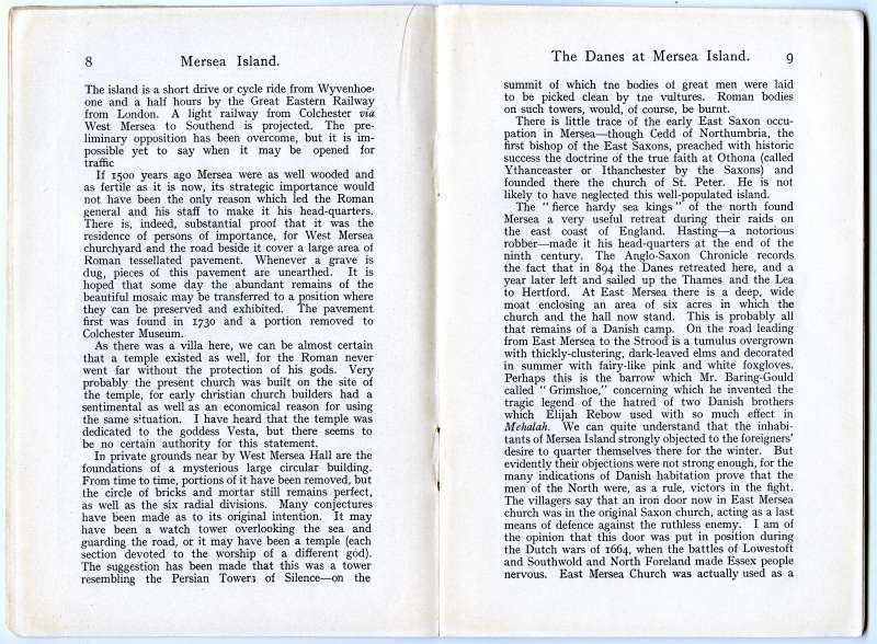  Homeland Handy Guides Mersea Island. First Edition. Page 8. 
Cat1 Books-->Mersea Guides-->1910