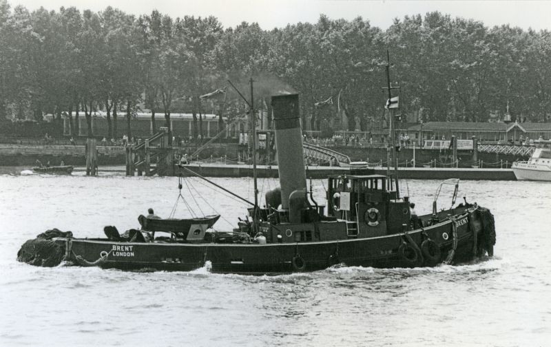 Click to Slide Show


 Steam tug BRENT on the Thames 1972 or 1973. 

From Tug Album 2, loaned by SSBR via Don Wright. 
Cat1 Ships and Boats-->Tugs Cat2 Places-->Thames