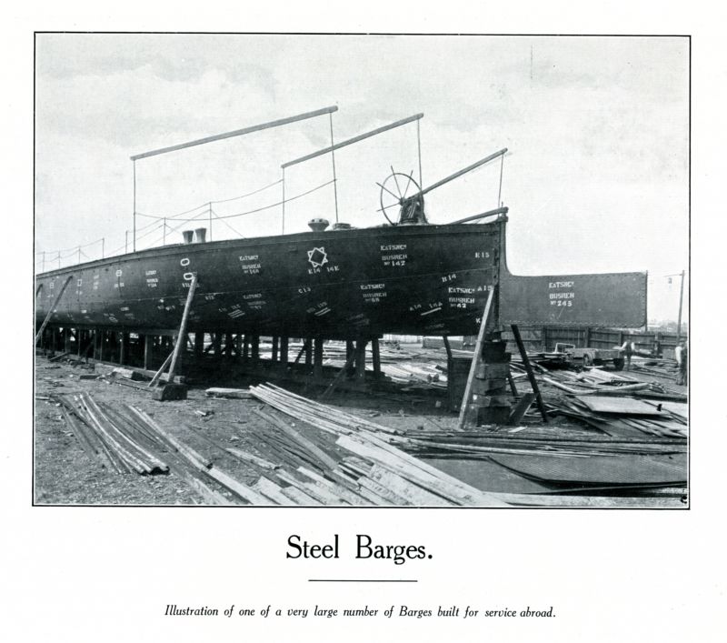  Steel barge BUSREH. No. 142. A page from Otto Andersen catalogue. 
Cat1 Places-->Wivenhoe-->Shipyards