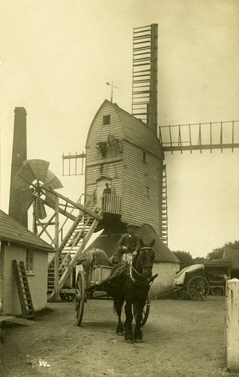  The windmill in Mill Road, previously called Chapel Road.
From the middle of the 19th century it was owned by various members of the Smith family and became known as Smith's Mill. The old mill was damaged in August 1892 and was rebuilt and back in action by April 1893. West Mersea Mill. The mill ceased trading at the end of the First World War and the top part was removed in the 1920s. The base, ...
Cat1 Mersea-->Shops & Businesses Cat2 Mersea-->Buildings Cat3 Families-->Smith