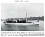  Steam yacht CYSNE built for cruising on the Dutch waterways. Forrestt & Co. Ltd., 1905 Catalogue, Page 30.
 Completed 1899. Official No. 109617.  BF73_001_079_031