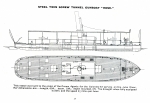  Steel twin screw tunnel gunboat ROSE built for service on the Juba River, Somaliland. Forrestt & Co. Ltd., 1905 Catalogue, Page 39. Completed 1900.  BF73_001_079_040