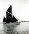  John Howard built several barge yachts, the largest being the THOMA II launched in 1909. This 100ft clipper bowed and counter sterned craft drew only 4ft 6in. Eventually she had both a 'mule' rig with sprit mainsale and large gaff mizzen, also a gaff ketch rig with a boomed mainsail. She cruised in home and Mediteranean waters.  BOXV_012_003_007