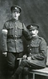  Herbert Green on left, Roly Green on the right. Roland Green was Herbert Green's father and Ron Green's maternal grandfather.
 January 1918 Absent Voters list shows Herbert Green living at Rose Villa and Private, 44 Airline Sec., MT., Army Service Corps.
 and Roland Percy Green in Fairhaven Avenue, Private, 430 Agricultural Company Labour Corps.  RG03_781