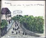  Friday. On our way to have tea at Mrs Wilson. The Friendly Neighbour !!! ?
 From Sketches of Camp Life at 'Dingle' Dunwich.  PRC_037