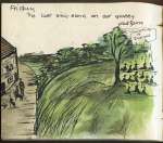 Friday. The last sing-song on our grassy platform.
 From Sketches of Camp Life at 'Dingle' Dunwich.  PRC_042
