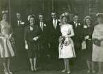 103. ID FL04_023_001 Wedding of Barry Clamp and Daphne Hewes.
L-R daughter of 'Pinky' Hewes, Ron Clamp, Mrs Clamp, John Green, Barry Clamp, Daphne Clamp, 'Pinky' Hewes, Mrs ...
Cat1 Families-->Hewes