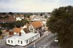 35. ID FL12_015_001 White Hart Hotel from the church tower. This was probably at the time of the 1990 Lions Festival.
Photo by Don Procter.
From Album 12.
Cat1 Mersea-->Pubs