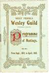 138. ID MET_051 West Mersea Wesley Guild (Colchester Circuit) Programme of Meetings September 1912 to April 1913. Card belonged to Nancy French.
The Wesleyan Chapel on ...
Cat1 Museum-->Papers-->Methodist Church Cat2 Families-->French
