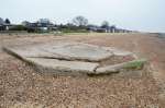  A walk round Mersea Island. WW2 remains. Remains of pillbox near Shears Court flats, looking east towards the corner of Broomhills and Victoria Esplanade.
 Essex SMR / EHER 10019.  PJH_WRM_345