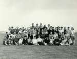 34. ID YC01_107 International Youth Camp. English Staff 1967 (but another caption says possibly 2nd fortnight in 1966)
Back row 1., 2., 3., 4., 5.
Second row from ...
Cat1 Mersea-->Youth Camp