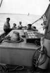 15. ID ATK_011 Mersea regatta 1957. 
L-R David Stollery, Peter Pullen, Bill Baker, Arthur Bruce on the smack MARY of Colchester.
Cat1 Smacks and Bawleys Cat2 Mersea-->Regatta-->Pictures