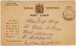 1. ID CDH_011_001 Field Service Post card to Miss Ivy Hoy, St Peter Cottage, West Mersea
From her brother Charles David Hoy.
Cat1 Families-->Hoy Cat2 War-->World War 1