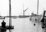 162. ID MW1_OPA_019 Post-war West Mersea Town Regatta watersports. Clarke & Carter barge.
Cat1 Mersea-->Regatta-->Pictures