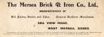 The Mersea Brick & Iron Co., Ltd.,
 Manufacturers of
 Red Facing Bricks and Tiles. General Builders Merchants.
 Sea View Road, West Mersea.
 J.H. Gardner, Managing Director.
</p><p>
From Queensville, West Mersea. Estate Sale brochure.  QVL_002_016_001
