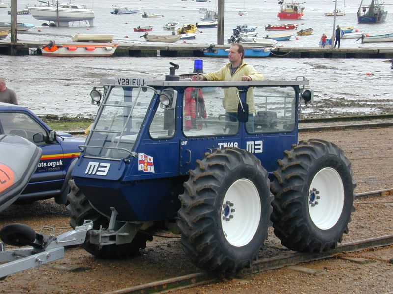  West Mersea Lifeboat - Launching tractor. Causeway and hammerhead in the background. 
Cat1 [Not Set] Cat2 Mersea-->Lifeboat-->Pictures Cat3 Mersea-->Old City & the Hard