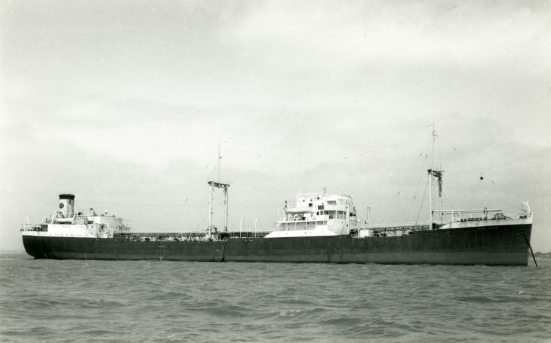Former Eagle Oil tanker SAN VITO laid up in River Blackwater. Date: c1961.