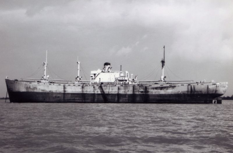 SARIZA laid up in River Blackwater. Date: c1958.