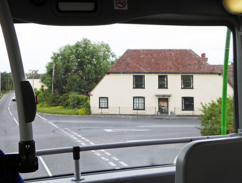  The former King's Head at Great Wigborough from the top deck of a 176 bus. 
Cat1 Places-->Wigborough