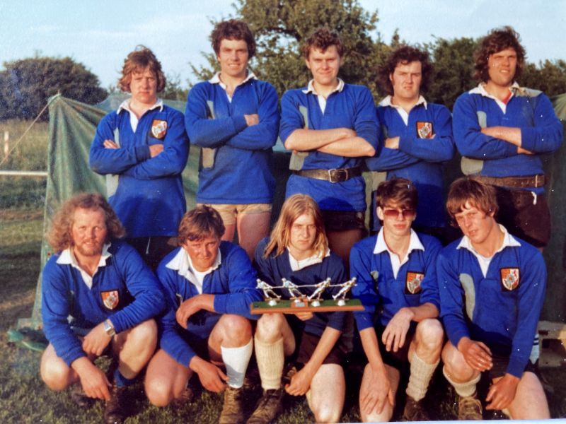  The Peldon Plough Tug of War Team that competed in the Saffron Walden open tug-of-war event. 

Back row, left to right. John Plumb, Steve (Sid) Vince, John Fell, Andrew Taylor, John Hawes. Front row, left to right. Mick (Urko) Cook, Fred Plumb, Clive (Laddie) Ladbroke, Mark Moore, Kevin (Kevvy) Felton. 
Cat1 Places-->Peldon-->People