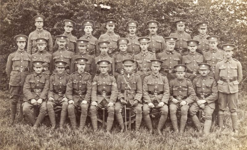  WW1 Army Group. Ben Brand second from right seated at front ? 
Cat1 War-->World War 1