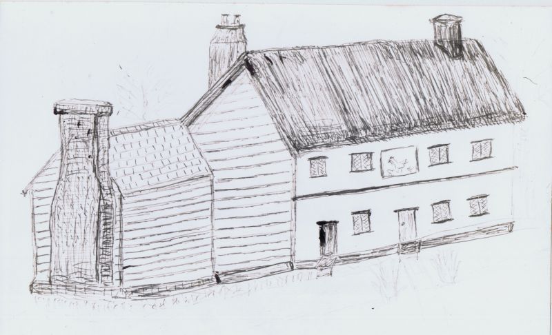  Drawing of 15th Century Hen and Chickens Pub, Tollesbury 
Cat1 Tollesbury-->Pubs