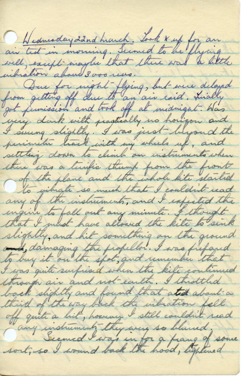  Typhoon R8895 from Bradwell Bay ditching in River Blackwater - Ron Pottinger's diary. Page 1.

All pages are available in the Museum. They have been transcribed - see  ...
Cat1 War-->World War 2 Cat2 Blackwater