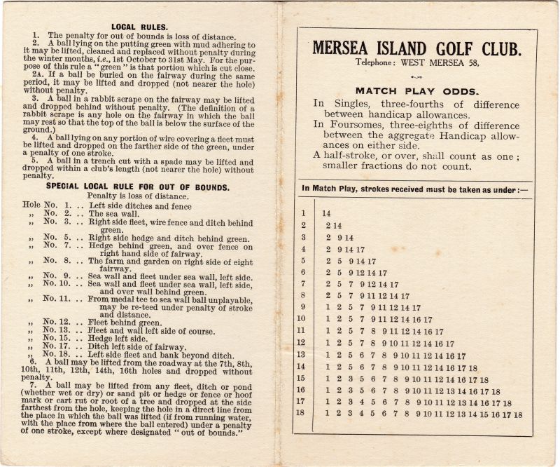 Click to Pause Slide Show


 Mersea Island Golf Club Score Card. Back and front pages. 
Cat1 Mersea-->Golf Club
