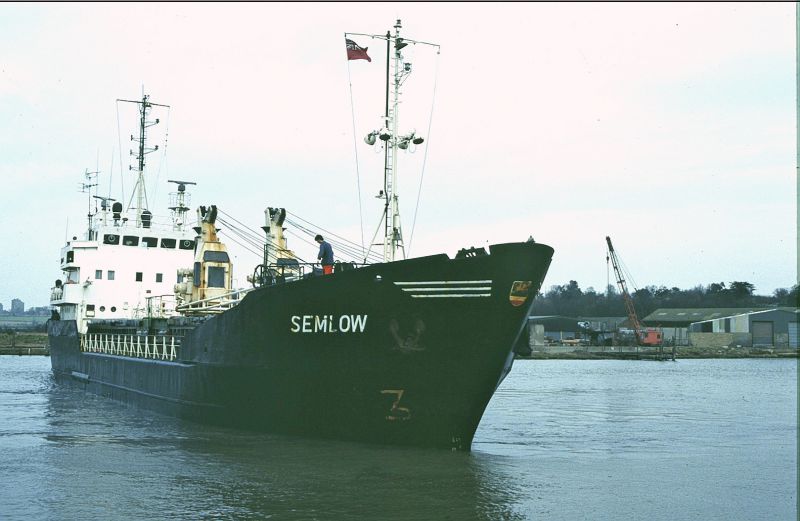  SEMLOW at Rowhedge in the 1980s. IMO 7102235 built 1971, 299 grt. 
Cat1 Ships and Boats-->Merchant -->Power Cat2 Places-->Rowhedge
