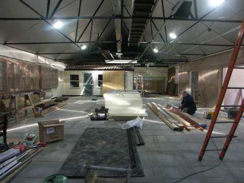 Refurbishing the main hall - new insulation, light tubes and lighting