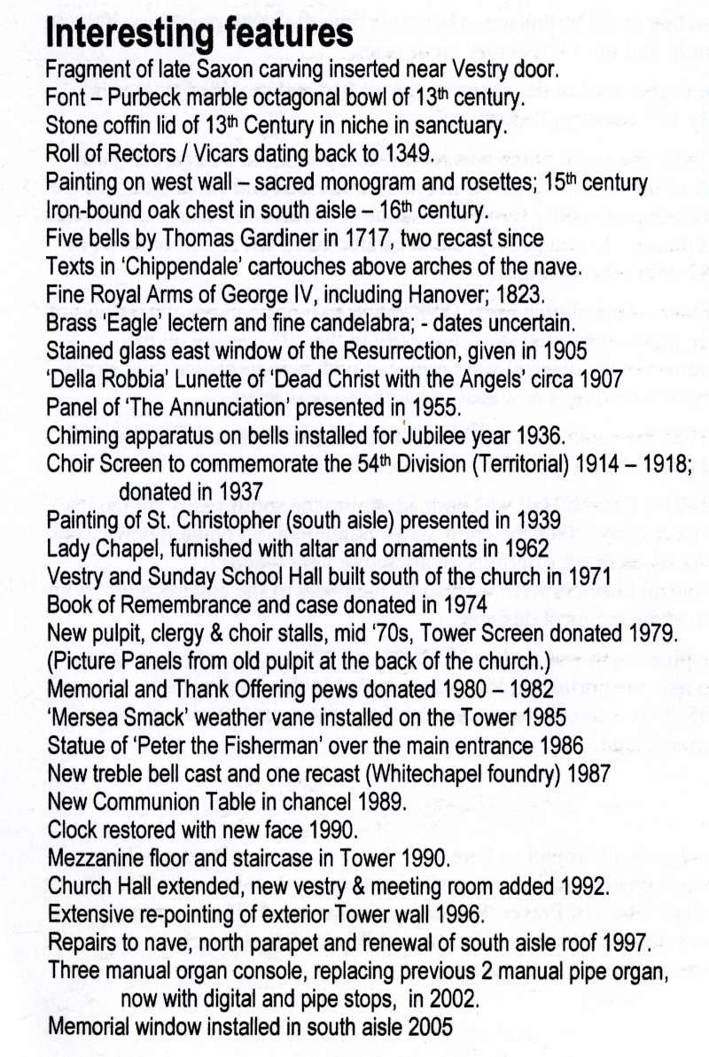  A short history of West Mersea Church - page 4. 
Cat1 Books-->WM Church History