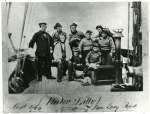 60. ID BF73_001_111_001 Crew of the yacht WATER LILLY 1864. Owner Lord Alfred Paget. Captain at left, Cook/Steward in white jacket. All Colne seamen from Rowhedge, Brightlingsea and ...
Cat1 Yachts and yachting-->Sail-->Larger Cat2 People-->Fishermen and Seamen Cat3 People-->Fishermen and Seamen