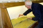  Winter work at the Museum. David Nicholls, whose speciality is wildlife, creating a new display in the Benham Wing of the museum, showing birds in their natural habitat along the waterline.  IA004280