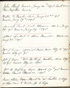  Edith Smith Diary.
<table>
<tr><td width=15%><b>Date</b></td><td width=50%><b>Diary entry</b></td><td><b>Notes</b></td></tr>
<tr><td width=15%>14 Jan 1898</td><td width=50%>John Sharp buried Jan 14th 1898 last one Rev Smythies buried</td><td></td></tr>
<tr><td width=15%>22 Jan 1898</td><td width=50%>Walter G Bowles died Jan 22nd 98 buried Jan 27th 1898</td><td></td></tr>
<tr><td width=15%>26 Jan 1898</td><td width=50%>Samuel Cant East Mersea died Jan 26th 98 buried Jan 29th 1898</td><td></td></tr>
<tr><td width=15%>30 Jan 1898</td><td width=50%>Albert Lambert & Alice Munson married Jan 30th 1898</td><td></td></tr>
<tr><td width=15%>13 Feb 1898</td><td width=50%>Mrs J Green against Mill died Feb 13th 98 buried Feb 17th 98</td><td></td></tr>
<tr><td width=15%>15 Feb 1898</td><td width=50%>Mrs J Green Mrs Farthing mother died Feb 15th 98 buried Feb 20th 1898</td><td></td></tr>
<tr><td width=15%>17 Mar 1898</td><td width=50%>Mrs W Wopling died Mar 17th 98 buried Peldon Church Mar 20th 1898</td><td></td></tr>
<tr><td width=15%>24 Mar 1898</td><td width=50%>Snow storm began Mar 24th 98 lasted 2 days & then rain & wind for 2 days</td><td></td></tr>
</table>  MMC_P765_023