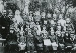 10. ID ELB_SCH_043 Birch School 1903. Headmaster Mr Chandler on the left.
Cat1 Birch-->School