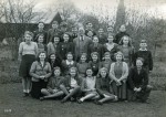 30. ID ELB_SCH_155 Birch School around 1950. 
Back row L-R 1., 2., 3., 4., 5. Cyril Everitt from Layer de la Haye (at the back),
 6., 7., 8., 9.
Second from back row ...
Cat1 Birch-->School