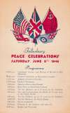  Tollesbury Peace Celebrations. Programme.  PBIB_TOL_101