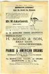 59. ID WMCG_1900_005_043 West Mersea Church Gazette page 9.
Mr W. Edes Everett to relive imperfect sight.
H. Aggio & Son, pianos, organs, gramophones.
Cat1 Books-->Church Gazette