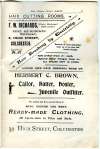 69. ID WMCG_1900_007_041 West Mersea Church Gazette page 7.
F.W. Richards, hairdresser
Herbert C. Brown, Tailor
Cat1 Books-->Church Gazette