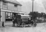 S.C. White & Co., Peldon shop. The delivery van is from Colne Confectionery, St Botolphs Street, Colchester. Registration NO2156 - NO registrations were issued in Essex from January 1921 to July 1923. On the side it advertises Packham's Delicious Sweets. After 1921. Photo: Pat Wyncoll
