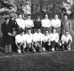 10. ID PH02_193 Peldon Football Club taken at Birch in the early '50s. Three Polish players were living in the Hostel, Wigborough Road, that had housed POWs and the Women's ...
Cat1 Places-->Peldon-->People Cat2 Birch-->Hall