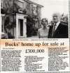  Bucks' home up for sale at £300,000
 Pete Hall, Langenhoe, the home of Colchester North MP Sir Antony Buck and his wife Judy, goes on the market today for £300,000.
 This follows the surprise announcement a few weeks ago that the Conservative MP and Lady Buck were to split up after 31 years of marriage.
 The Bucks have lived in the 19th century Pete Hall since 1961 when Sir Anthony was first elected MP for Colchester.  ECS_1987_DEC04_101
