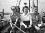 23. ID HEA_OPA_057 Regatta watersports 1949 Pat Brunt (married Edgar Heard jnr), Joan Clarke, Stan Clarke.
Cat1 People-->Other Cat2 Mersea-->Regatta-->Pictures