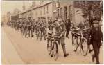 173. ID SD01_043_003 Cyclist Battalion WW1.
Card written to Miss Daisy Smith, West Mersea Mill.
Dear Daisy, 
...
This is a photo of our company just leaving our ...
Cat1 Families-->Smith Cat2 War-->World War 1